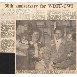 30th Anniversary for WDFF-CWI