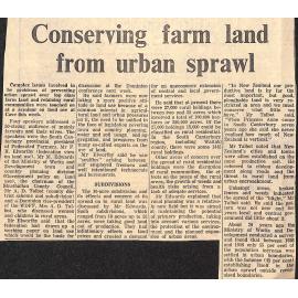 Conserving farmland from urban sprawl