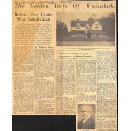 The Golden Days of Waikakahi: Before The Estate Was Subdivided