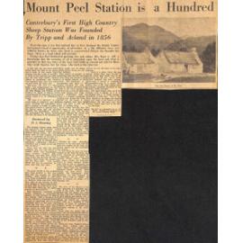 Mount Peel Homestead is a Hundred: Canterbury's First High Country Sheep Station Was Founded By Tripp and Acland in 1856