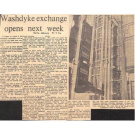 Washdyke exchange opens next week