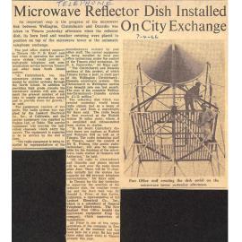 Microwave Reflector Dish Installed On City Exchange