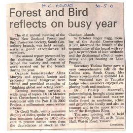 Forest and Bird reflects on a busy year