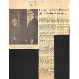 Large Crowd Present At Theatre Opening