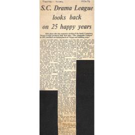 SC Drama League looks back on 25 happy years