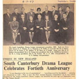 Unique in NZ: South Canterbury Drama League Celebrates Fortieth Anniversary