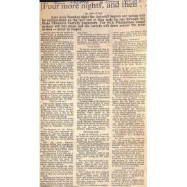 Four more nights, and then… It's the end of the reel for Timaru's 'cosy intimate theatre'