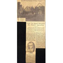 Home of Noted Resident of Early Timaru: Venue For Queen's Reception Has Historic Associations