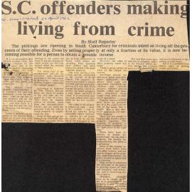 SC offenders making living from crime