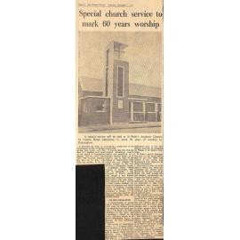 Special church service to mark 60 years worship