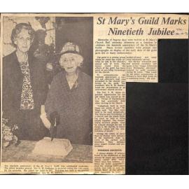 St Mary's Guild Marks Ninetieth Jubilee