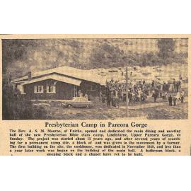 Presbyterian Camp in Pareora Gorge