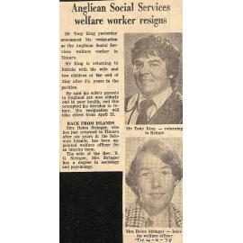Anglican Social Services welfare worker resigns
