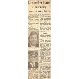 Loudspeaker hymns in inner-city cause of complaints