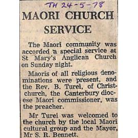 Maori Church Service