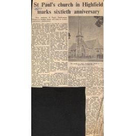 St Paul's Church in Highfield marks sixtieth anniversary