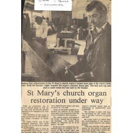 St Mary's church organ restoration under way