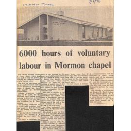 6000 hours of voluntary labour in Mormon chapel