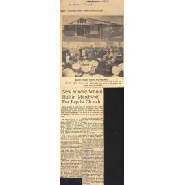 New Sunday School Hall in Marchwiel For Baptist Church