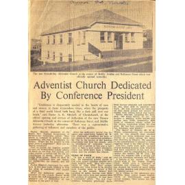 Adventist Church Dedicated By Conference President