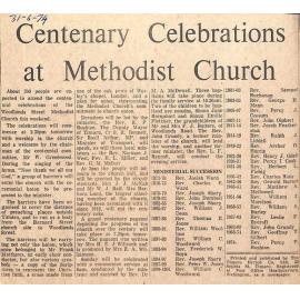 Centenary Celebrations at Methodist Church