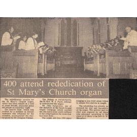 400 attend rededication of St Mary's church organ