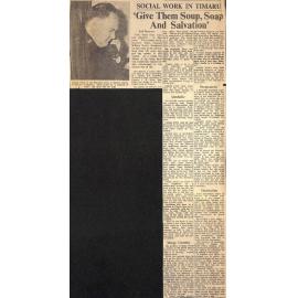 Social Work in Timaru: 'Give Them Soup, Soap and Salvation'