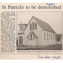 St Patricks to be demolished