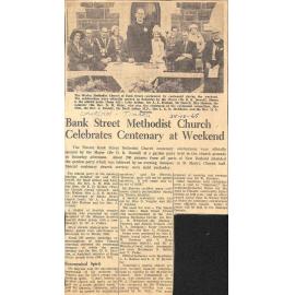 Bank Street Methodist Church Celebrates Centenary at Weekend