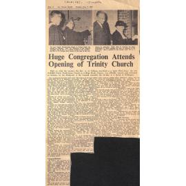 Huge Congregation Attends Opening of Trinity Church