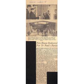 New House Dedicated For St Paul's Parish