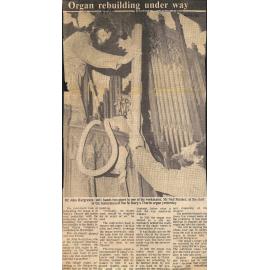 Organ rebuilding under way