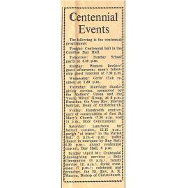 St Mary's 100 Years Old- Centennial Events