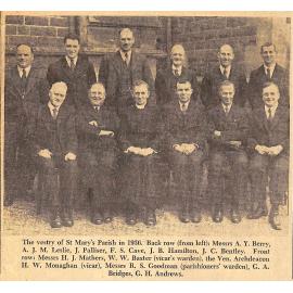 The vestry of St Mary's Parish in 1936