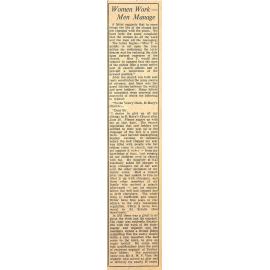 Women Work - Men Manage