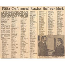 PSSA Croft Appeal Reaches Half-Way Mark