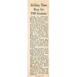 Holiday Time Busy for THS Students
