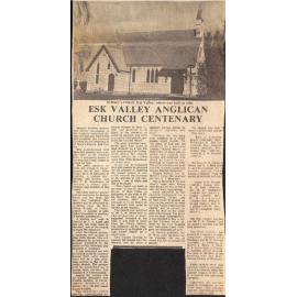 Esk Valley Anglican Church Centenary