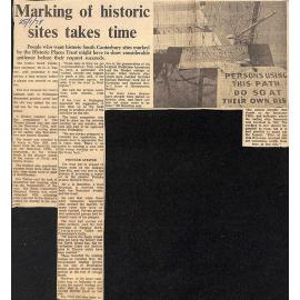 Marking of historic sites takes time