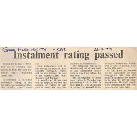 Instalment rating passed