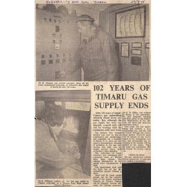 102 years of Timaru gas supply ends