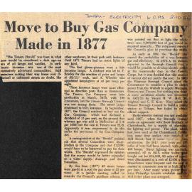 Move to Buy Gas Company Made in 1877