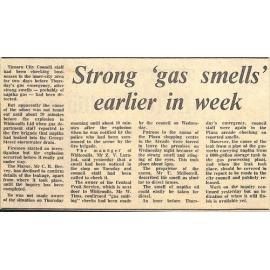 Strong 'gas smells' earlier in week