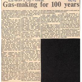Gas-making for 100 years