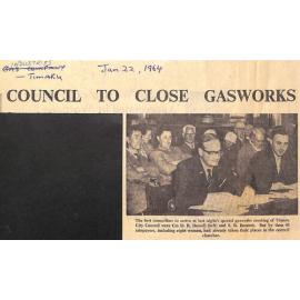 Council To Close Gasworks: Special Meeting Decides Against Ratepayers' Poll