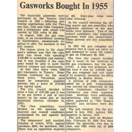 Gasworks Bought in 1955