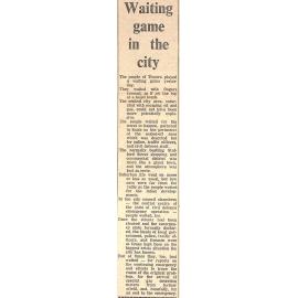 Waiting game in the city