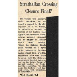 Strathallan Crossing Closure Final?