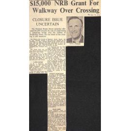 $15,000 NRB Grant For Walkway Over Crossing