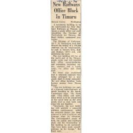 New Railways Office Block In Timaru